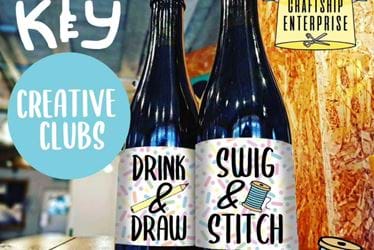 Swig & Stitch, Drink & Draw