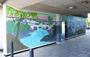 Town In Motion Full Wall