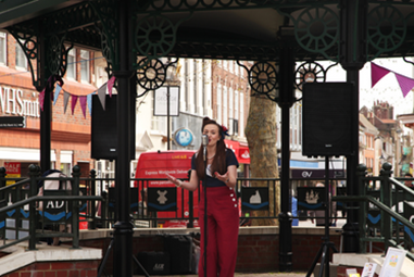 Miss Holiday Swing Music on the Bandstand